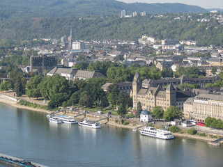 Obraz premium River Rhine in Koblenz