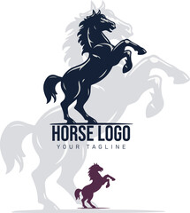 Horse logo icon template vector illustration