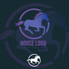 Horse logo icon template vector illustration
