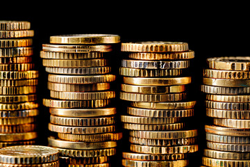 Stacks of Gold Coins - Financial Growth Concept