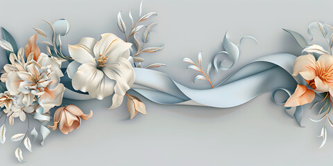 Floral Ornament Pattern Design for Elegant Backgrounds and Textures
