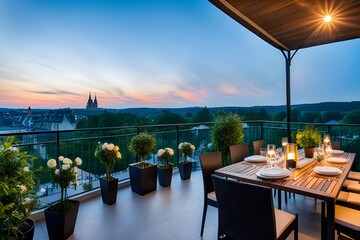 evening on terrace