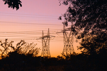 sunset in the mountains
