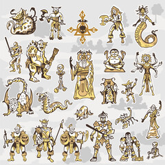 Fantasy creatures an dungeon monster illustrations