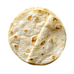 Tortilla Wrap Bread isolated on transparent background Generative Ai.