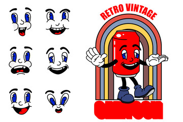 Retro Vintage Cartoon Mascot Oldiest