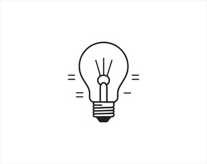 light bulb icon vector design symbol of idea and innovation with creative concept