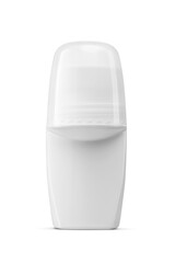 Blank plastic roll-on antiperspirant deodorant bottle ready for your design isolated. Transparent PNG image.