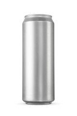 500 ml clean aluminum beverage drink soda can isolated. Transparent PNG image.