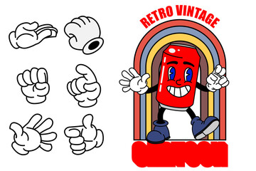 Retro Vintage Cartoon Mascot Oldiest