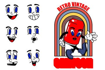 Retro Vintage Cartoon Mascot Oldiest