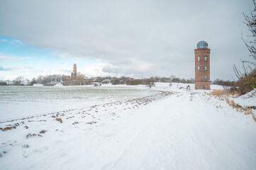 Kap Arkona, Ostsee Insel R&uuml;gen, im Winter 
