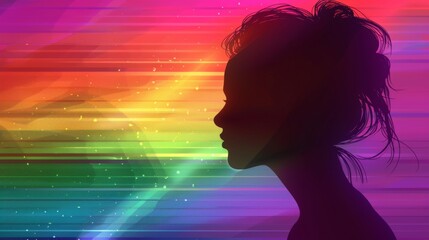 LGBT pride, Androgynous Non-Binary Queer Character Avatar background image
