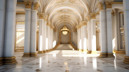 interior of the cathedral, white hall