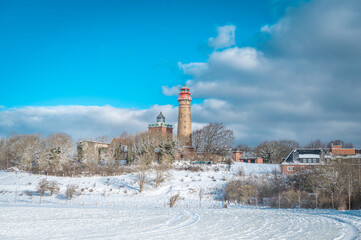 Kap Arkona, Ostsee Insel R&uuml;gen, im Winter