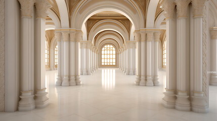 interior of the cathedral, white hall