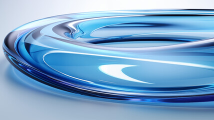 Sleek Blue Glassy Texture Background with Fluid Dynamics