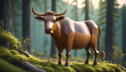 Wooden cow