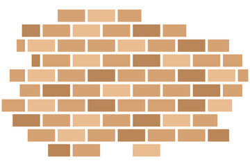 Obraz premium Brick wall background vector illustration, brickwork of construction, brick block wall designed in architecture style, Wall of bricks