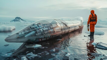 Pioneering Sleek Electric Hydrofoil Boat Crafted from Repurposed Materials Stands Tall in Remote Wilderness