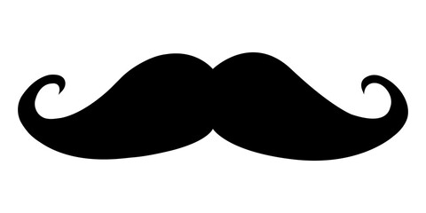 artificial mustache. Transparent background.