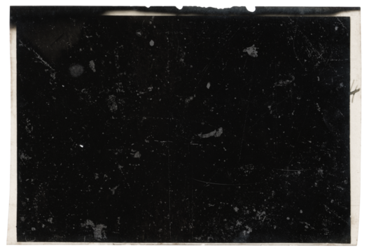 Vintage photo slider, black background with dusts and scratches, with semi-transparent egde of the film on transparent background with space for text. - Powered by Adobe