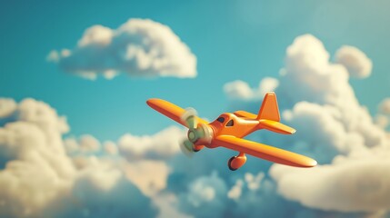 A toy airplane soaring through a child's imagination