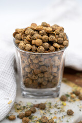 Glass of homemade dog treats