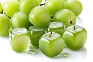 Green grape ice cubes
