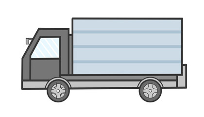 Clip art of black truck