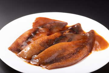 ツボ抜き　イカ　照り焼き用　調理前（アルゼンチンマツイカ　中国産）