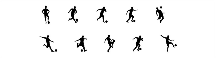football vector collection in...
