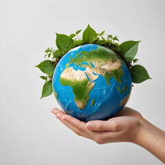 hand holding earth