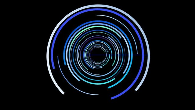Animation of a circle that rotates smoothly on a straight axis line