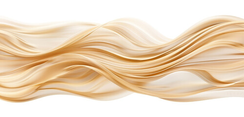 Sandy beige wave flow, gentle and neutral sandy beige wave abstract isolated on white.