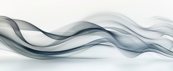Shadow grey wave abstract, subtle and elusive shadow grey wave flowing smoothly on a white background.