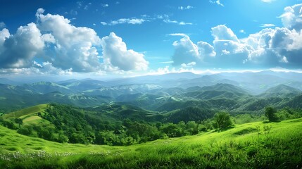 Fototapeta premium Beautiful day high resolution panorama