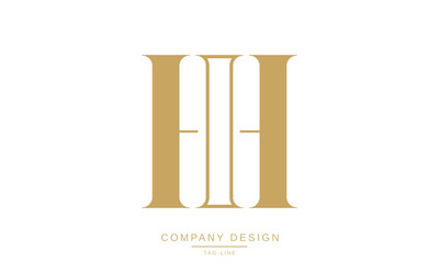 HI, IH Abstract Letters Logo Monogram Design Font Icon Symbol