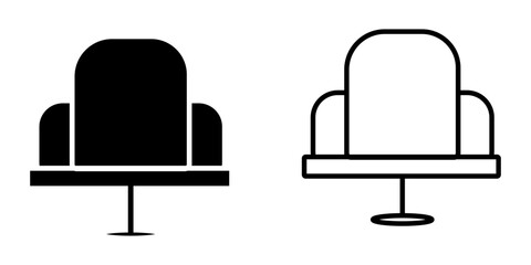 Chair icon on white background