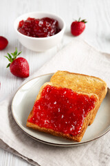 Tasty Strawberry Jam on Toast