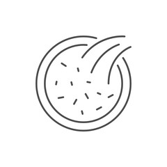 Oatmeal cooking line outline icon