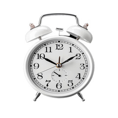 3d alarm clock isolated on transparent background