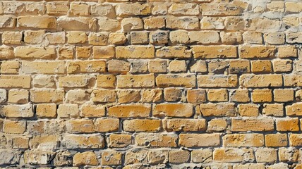 Naklejka premium Light brown brick wall texture background.