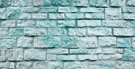 Light blue brick wall texture background.