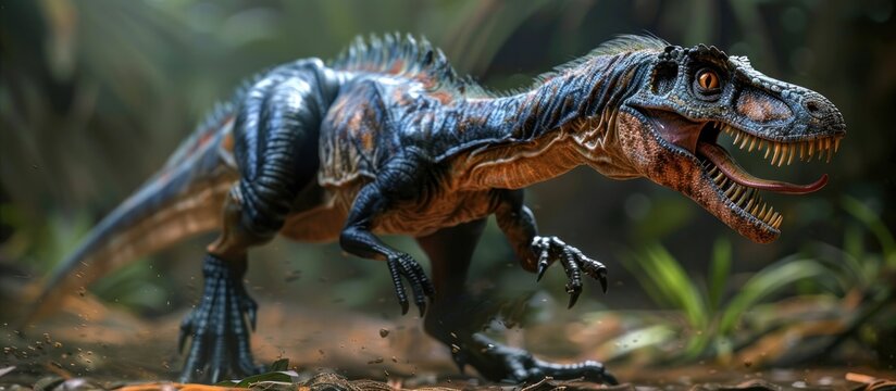 Utahraptor Dinosaur A Striking D Rendering of a Jurassic Era Predator