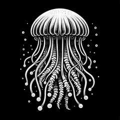 Illustration Jellyfish - obrazy, fototapety, plakaty