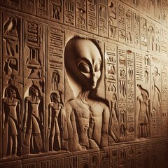 Ancient Egyptian tombs have images of aliens carved on them.