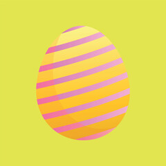 Painted Easter egg. Easter holiday element.