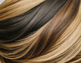 Blondes, braunes, Schwarzes Haar vollbild 