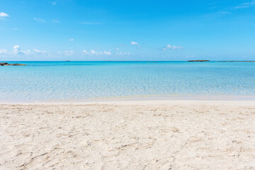Fototapeta premium Summer background with tropical beach. Elafonisi Greece.